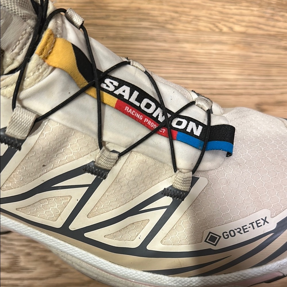 Salomon Women's Trail Running Shoes - Cream and Gray - Picture 2 of 4